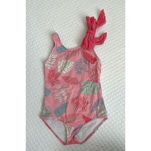 The Beaufort Bonnet Company Pink Leaf Print Swimsuit